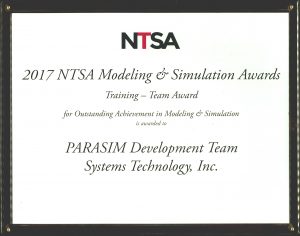 NTSA Modeling & Simulation Award